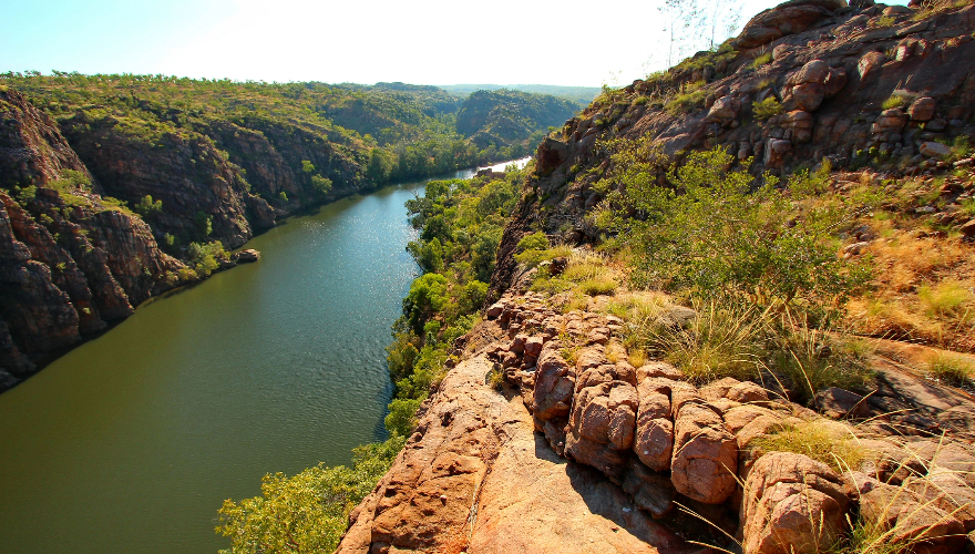 Spectacular landscape with the Katherine River in Northern Territory, Australia