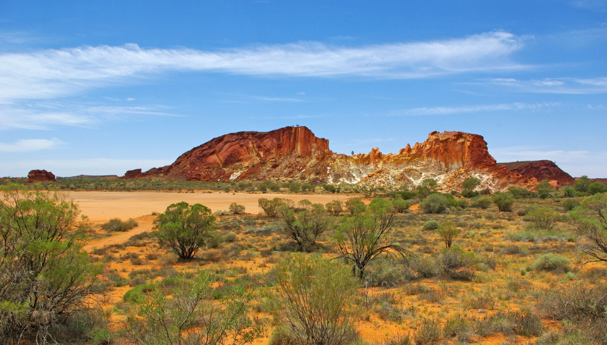 Rocky sands of the Rainbow Valley, in the desert of Red Centre, Southern Northern Territory, Australia