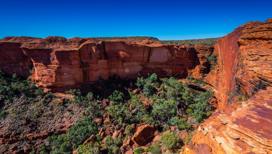 The edge of Kings Canyon in the Northern Territory, Australia