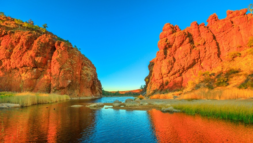 Scenic Glen Helen Gorge in West MacDonnell Ranges , Northern Territory, Australia