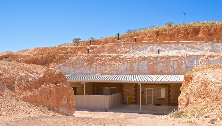 Underground house, called a dugout, Coober Pedy, Australia
