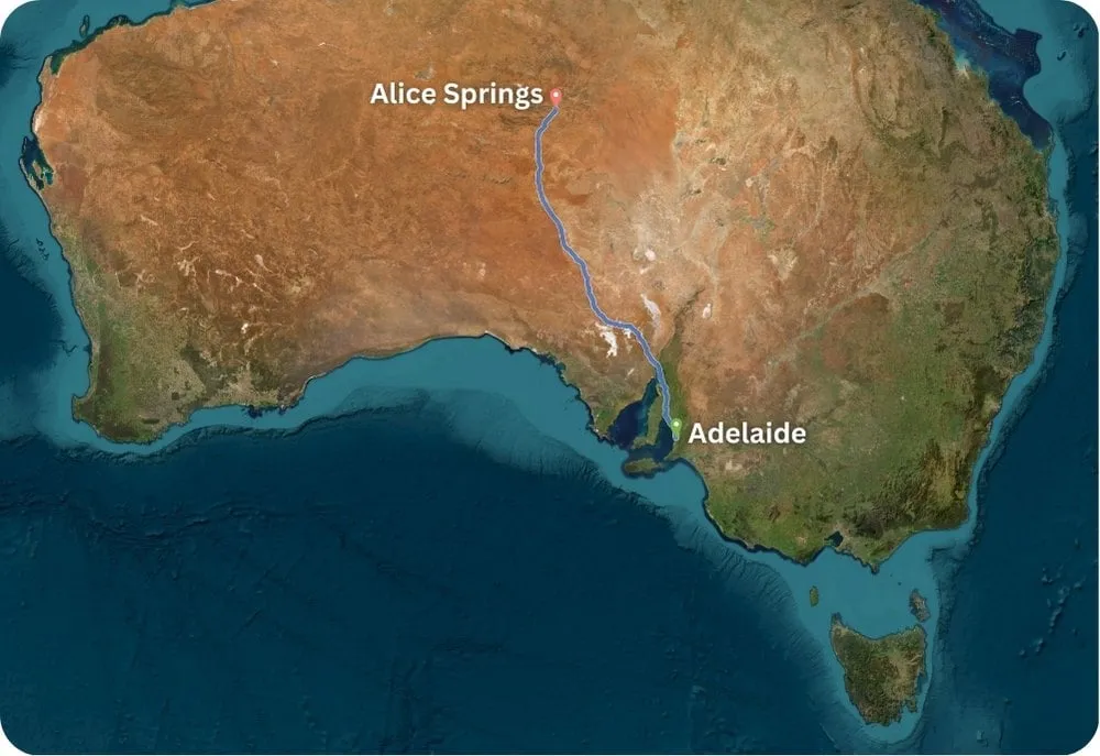 From Adelaide to Alice Springs