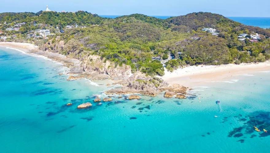 The Pass and Wategoes beach in Byron Bay in New South Wales, Australia