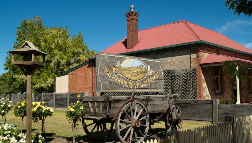 Yearly village market on Hahndorf, South Australia