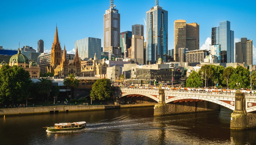 Princess Bridge and Flinders Street Station, Melbourne, Victoria