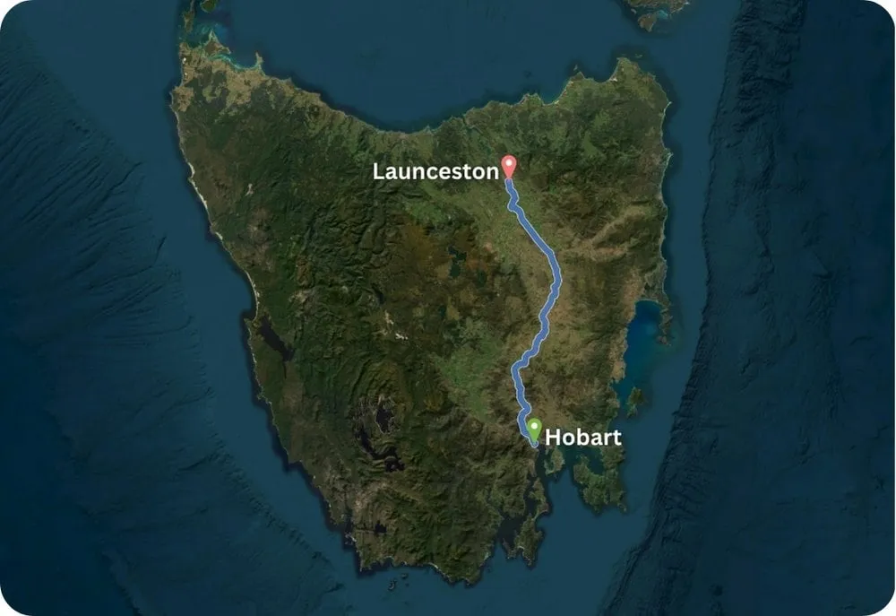 From Hobart to Launceston