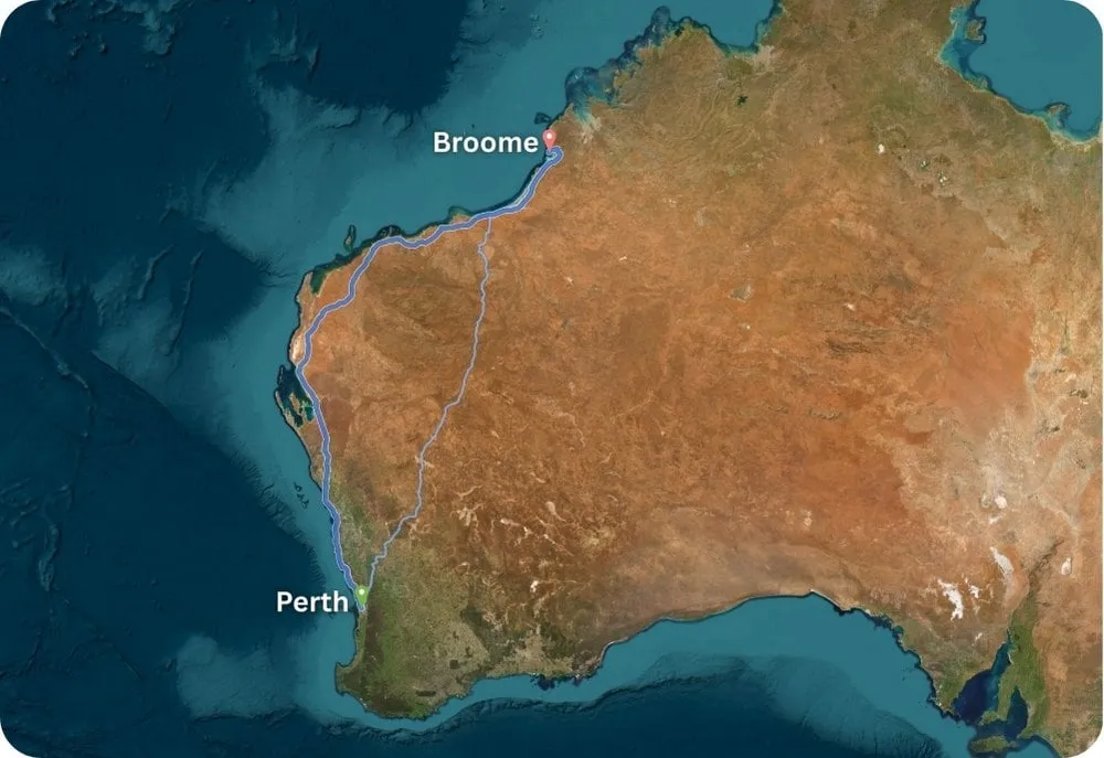 From Perth to Broome