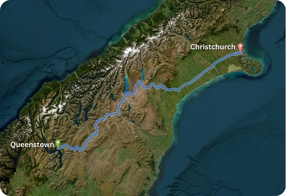 From Queenstown to Christchurch