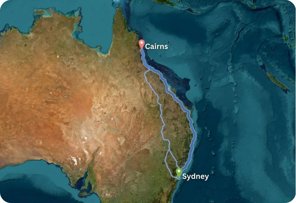 From Sydney to Cairns